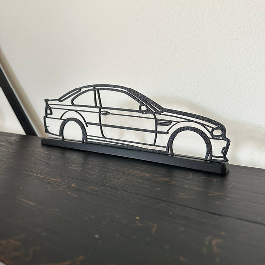 BMW E46 M3 Outline Wall Art | 3D Printed Car Silhouette