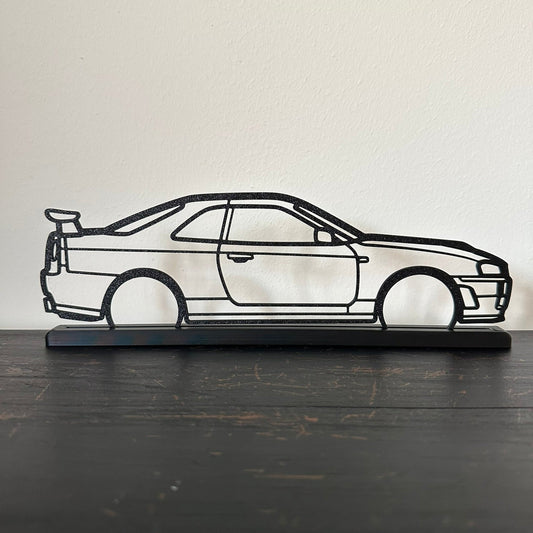 Nissan Skyline GT-R R34 Outline Wall Art | 3D Printed Car Silhouette