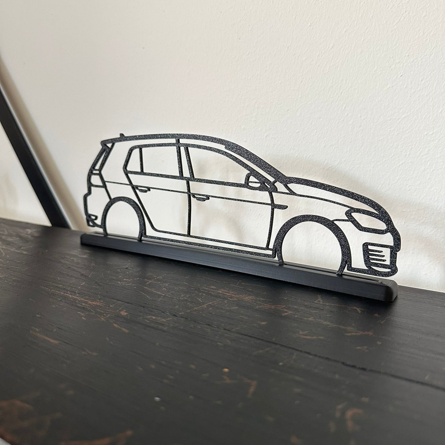 Volkswagen Golf 7 GTI Outline Wall Art | 3D Printed Car Silhouette